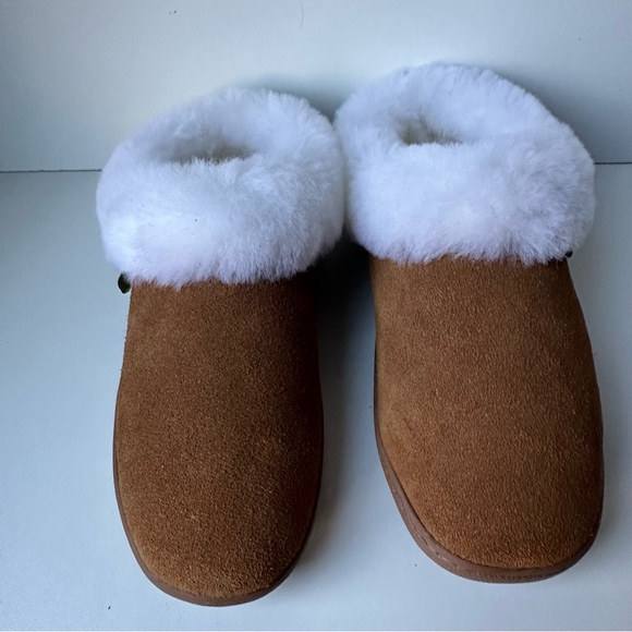Cloud Nine Women's Sunrise Clog Slippers Brown White Sheepskin Slippers Size:5 - Picture 3 of 16